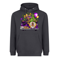 Smoke Mardi Gras gnome on the truck Heavyweight Hoodie - NancyCooperArtShop
