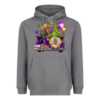 Storm Mardi Gras gnome on the truck Heavyweight Hoodie - NancyCooperArtShop