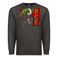 Smoke Christmas Character Nurse Premium Sweatshirt - NancyCooperArtShop
