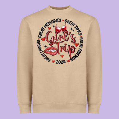 Girl's Trip Heavyweight Sweatshirt Designed By Maliassmallbusiness