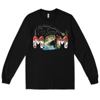 Black fishing mom Long Sleeve Tee - MaliasSmallBusiness