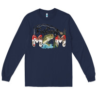 Navy fishing mom Long Sleeve Tee - MaliasSmallBusiness