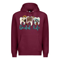 Burgundy dental life Premium Hoodie - JahusDesignShop