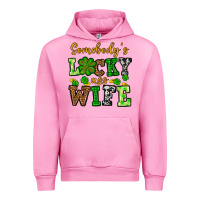 Fuchsia Pink St. Patrick's Somebody’s lucky ass wife Urban Hoodie - OliviaCreatesArt