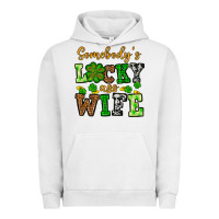 Pigment Lunar Rock St. Patrick's Somebody’s lucky ass wife Urban Hoodie - OliviaCreatesArt