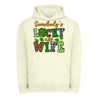 Pigment Pistachio St. Patrick's Somebody’s lucky ass wife Urban Hoodie - OliviaCreatesArt