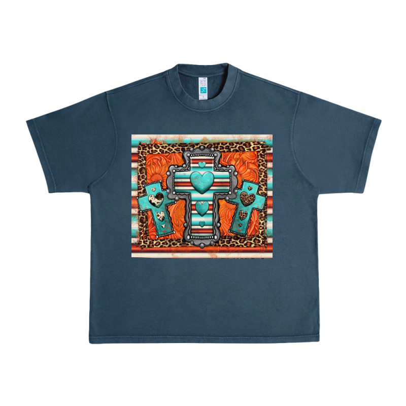 Turquoise Gemstone Crosses Urban Heavy Tee by Jasminsmagicworld | Teevron
