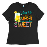 Black when life gives you lemons make someting sweet Ladies Tee - Zillion Design Studio