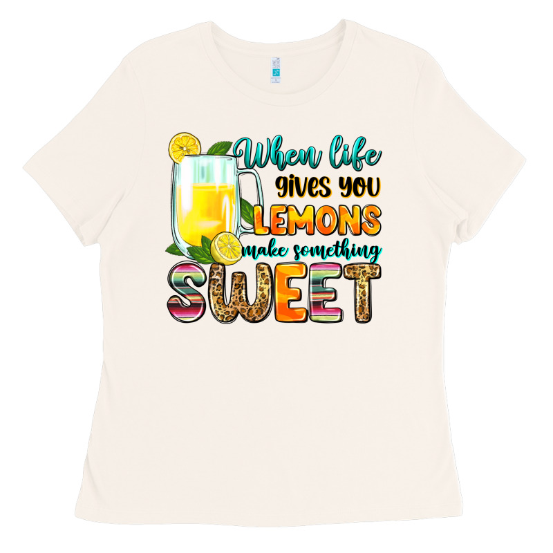 When Life Gives You Lemons Make Someting Sweet Ladies Tee by Zillion Design Studio | Teevron