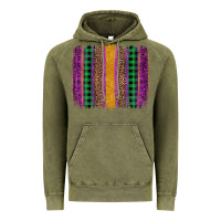 Vintage Olive mardi gras western brush stroke Vintage Hoodie - Artiststas