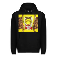 Black softball with leopard tumbler tbs Premium Hoodie - TumblerDesignByShophia