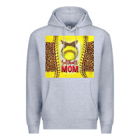 Heather Grey softball with leopard tumbler tbs Premium Hoodie - TumblerDesignByShophia
