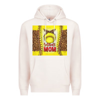 Pale Pink softball with leopard tumbler tbs Premium Hoodie - TumblerDesignByShophia
