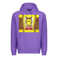 Purple softball with leopard tumbler tbs Premium Hoodie - TumblerDesignByShophia