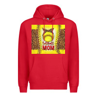 Red softball with leopard tumbler tbs Premium Hoodie - TumblerDesignByShophia