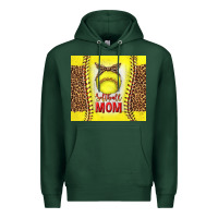 Sports Green softball with leopard tumbler tbs Premium Hoodie - TumblerDesignByShophia