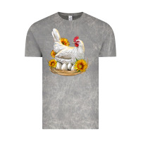 Cloud Rock Perched Chicken With Sunflowers Vintage Tee - LillyAllenDesigns