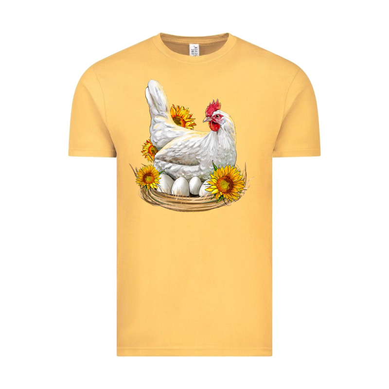 Perched Chicken With Sunflowers Vintage Tee by LillyAllenDesigns | Teevron