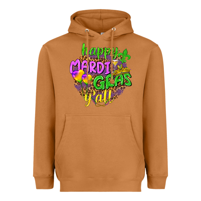 Happy Mardi Gras Y'all Heavyweight Hoodie by NancyCooperArtShop | Teevron