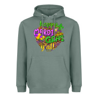 Sage Happy Mardi Gras y'all Heavyweight Hoodie - NancyCooperArtShop