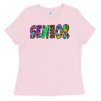Bubblegum Pink senior 2022 tie die leopard Ladies Tee - RanaPortraitStore
