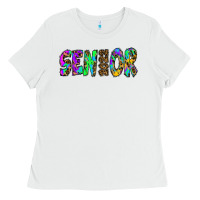 White senior 2022 tie die leopard Ladies Tee - RanaPortraitStore
