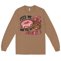 Toasted Coconut feed me donuts and tell me i'm pretty Long Sleeve Tee - MaliasSmallBusiness