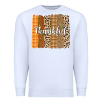 White Thankful Brushstrokes Premium Sweatshirt - texasbilliewilder