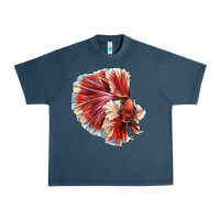 Midnight Navy Betta Fish Urban Heavy Tee - LillyAllenDesigns