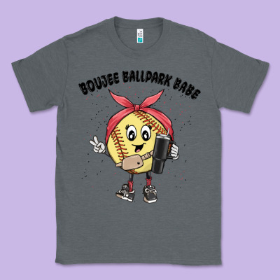 Boujee Ballpark Babe Classic Tee Designed By Maliassmallbusiness