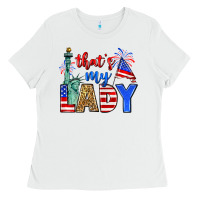 White that's my lady 4th of july Ladies Tee - Zillion Design Studio