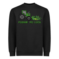 Black pushin' my luck Heavyweight Sweatshirt - MaliasSmallBusiness