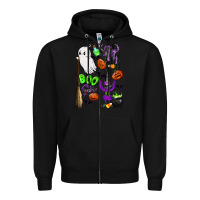 Black cute ghost Zipper Hoodie - LillyAllenDesigns