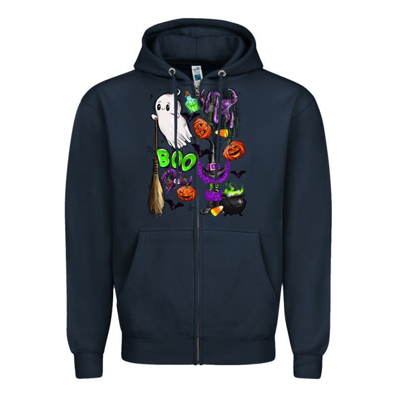 Cute Ghost Zipper Hoodie by LillyAllenDesigns | Teevron