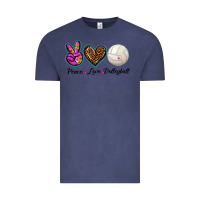Vintage Denim peace love volleyball Vintage Tee - BarkalooDesign