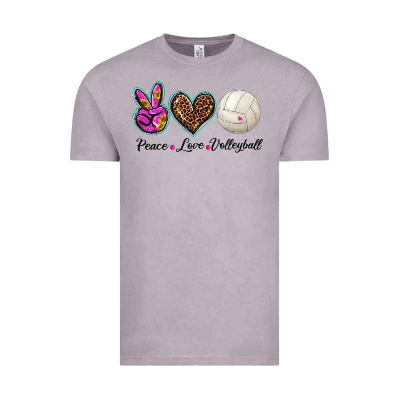 Peace Love Volleyball Vintage Tee by BarkalooDesign | Teevron