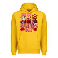 Lemon Happy Valentine's day red truck Premium Hoodie - HowdyJamesFarm