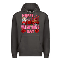 Smoke Happy Valentine's day red truck Premium Hoodie - HowdyJamesFarm