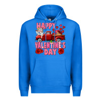 True Royal Happy Valentine's day red truck Premium Hoodie - HowdyJamesFarm