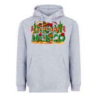 Heather Grey New Mexico Heavyweight Hoodie - texasbilliewilder
