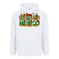 White New Mexico Heavyweight Hoodie - texasbilliewilder