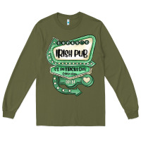 Army Green st patricks day ırısh pub Long Sleeve Tee - MaliasSmallBusiness