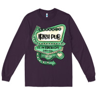 Plum st patricks day ırısh pub Long Sleeve Tee - MaliasSmallBusiness
