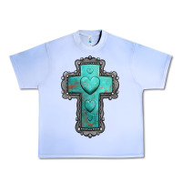 Grape Ice turquoise gemstone cross Urban Heavy Tee - Jasminsmagicworld