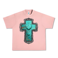 Salmon turquoise gemstone cross Urban Heavy Tee - Jasminsmagicworld