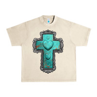 Sandshell turquoise gemstone cross Urban Heavy Tee - Jasminsmagicworld