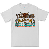 Dove Grey yeehaws and hellnaws Premium Tee - CowhideDigitalArt