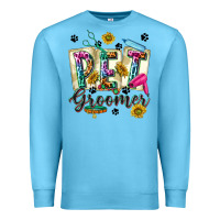 Ocean Blue Western Pet Groomer Premium Sweatshirt - texasbilliewilder