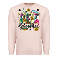 Pale Pink Western Pet Groomer Premium Sweatshirt - texasbilliewilder