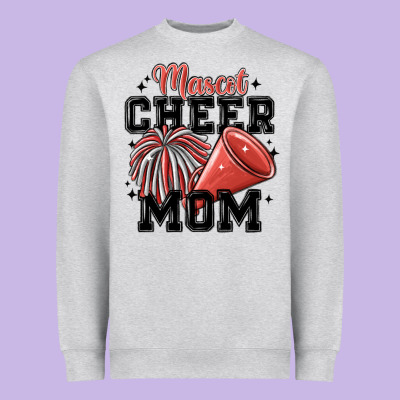 Mascot Cheer Mom Heavyweight Sweatshirt Designed By Maliassmallbusiness